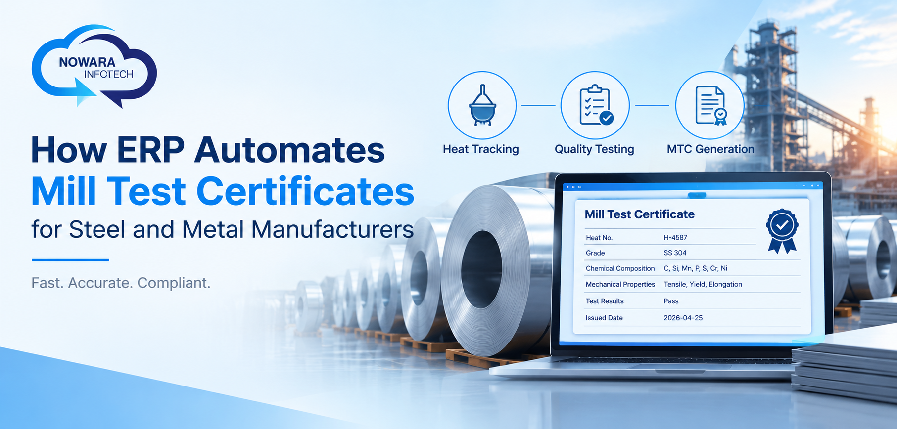 How ERP Automates Mill Test Certificates for Steel and Metal Manufacturer